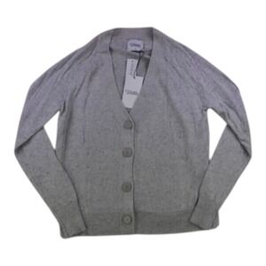 Stitches + Stripes Gray Button Front Knit Cardigan XS NWT